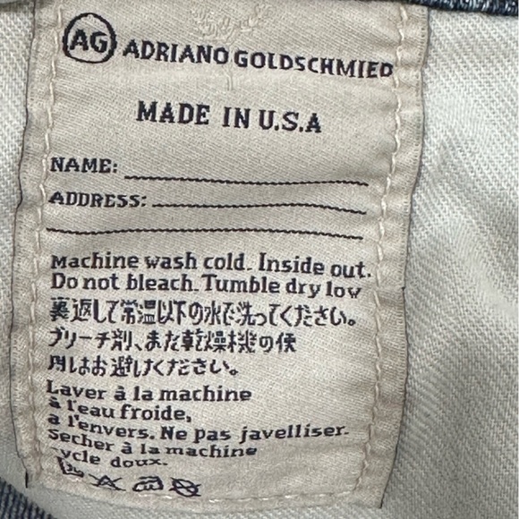 AG Adriano Goldschmied Stilt Crop Jeans Distressed Cigarette Cropped Y2K Size 29 - Picture 12 of 13